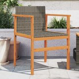 Maison Chic Vrtni stoli - Stol za vrt 2 kosa siv poli ratan in trden les JS1318, (21878248) | Shoptok.si