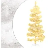 vidaXL Spiralno božićno drvce sa stalkom LED bijelo 180 cm PVC