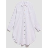 Marisse Oversized Shirt With Gold Buttons, White | ePonuda.com