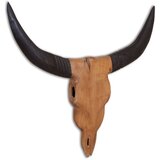  Zidna skulptura lubanje bika od tikovine 69 x 6 x 60 cm | shoptok.hr