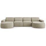 Makamii Bež kutna garnitura od šenila (u obliku slova "U") Omao – | shoptok.hr