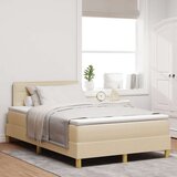  Krevet s podnicom s madracem krem 120x200 cm tkanina Cijene