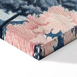 Slika - Landscape with the Ocean Cliffs and Trees in Delicate Pink Shades 90x60 Premium Print | shoptok.hr