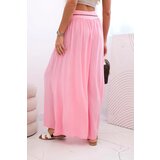 Kesi Włoski Women's wide-leg viscose trousers candy pink | Shoptok.si