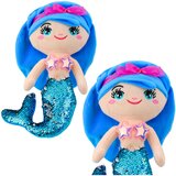  Plush Mermaid Cuddly Toy Tail Sequins Blue 30cm Cijene