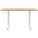  Stol Bjela i prirodna 140 x 60 cm Čvrsto Hrastovo Drvo | Eponuda.com
