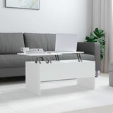  Stolić za kavu bijeli 102x50,5x46,5 cm od konstruiranog drva | shoptok.hr