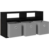  Nizak ormarić s ladicama Crni hrast 72 x 22,5 x 38 cm | Eponuda.com