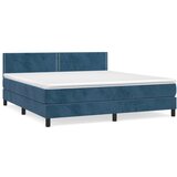  The Living Store Box spring postelja z vzmetnico temno modra 160x200 cm žamet - Box Spring Postelja, (21449855) | Shoptok.si