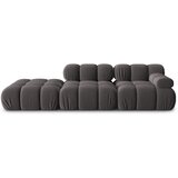 Micadoni Home temno siva žametna sedežna garnitura 282 cm bellis – | Shoptok.si