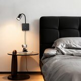  Immax NEO 08295L - Zidna lampa PUNTO sa USB 1xGU10/9W/230V crna | Eponuda.com