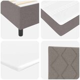 vidaXL Box Spring Postelja z Matracami in LED Taupe 200x200 cm Tkanina, (22050528) | Shoptok.si