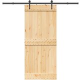 vidaXL Klizna vrata s priborom za montažu 90 x 210 cm masivna borovina | shoptok.hr