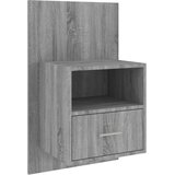  Zidni noćni ormarići 2 kom boja sivog hrasta sonome | shoptok.hr