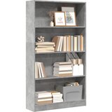  Regal za knjige boja betona 80x24x143 cm konstruirano drvo | shoptok.hr