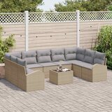  Set sofe s jastukom 10 pcs Bež Poli Ratan | shoptok.hr