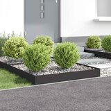  Ograda oko Travnjaka 4 kom. 100 x 100 x 20 cm Čelik Crna | shoptok.hr