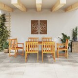  Vrtni set za objed 7 pcs Smeđa Čvrsto drvo akacije | Eponuda.ba