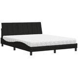 Krevet s madracem Hanko crni 160x200 cm od tkanine | Eponuda.ba