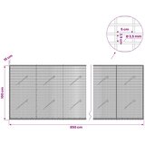  Gabion s žicom debljine 3,5 mm i mrežom 5x2,5 cm 850x10x100 cm | shoptok.hr