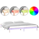 LED okvir kreveta 180 x 200 cm veliki bračni od masivnog drva