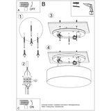  Stropna svetilka ARENA 45 črna, (21347928) | Shoptok.si