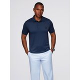 Ombre Stylish men's stretch fabric polo shirt - navy blue | shoptok.hr