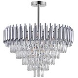 Brilagi Plafonski luster ECLIPSE 9xE14/10W/230V &amp;Oslash; 58 cm srebran Slike