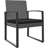 The Living Store Vrtni jedilni stoli 2 kosa temno siv PP ratan - Vrtni Jedilni Stol, (21459811) | Shoptok.si