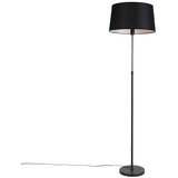 QAZQA Stoječa svetilka črna s črnim platnenim senčilom nastavljiv 45cm - Parte | Shoptok.si