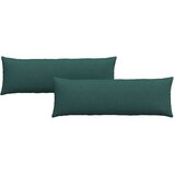 vidaXL Blazine za kavč 2 pcs Temno zelena 120 x 40 cm blago | Shoptok.si