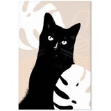 Slika - Cat in Monsteras (1 Part) Vertical 60x90 Standard | shoptok.hr