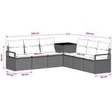  Set sofe 7 kom. Siva i tamnoplava 120 x 62 x 69 cm | shoptok.hr