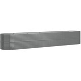Furnova Visoka greda iz prašno premazanega jekla 440x80x68 cm siva, (21921525) | Shoptok.si