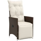 vidaXL 5-dijelni vrtni bistro set od poliratana s jastucima smeđi | shoptok.hr