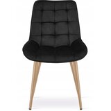  BERA stolica - crni baršun / noge od hrasta x 3 | shoptok.hr