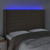  Uzglavlje smeđesivo 147 x 16 x 118/128 cm od tkanine | shoptok.hr