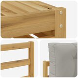  Set vanjskih sofa 6 kom. Bijela i svjetlosiva Poliester | shoptok.hr