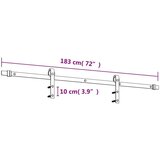  Klizna vrata s priborom za montažu 85 x 210 cm masivna borovina | shoptok.hr