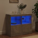  Komoda s LED svjetlima siva boja betona 81x37x67 cm | shoptok.hr