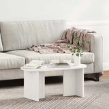  Kava Stol Bijelo 80 x 39,5 x 35 cm Čvrsto borovo drvo | shoptok.hr