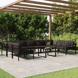  10-dijelna vrtna garnitura s jastucima aluminijska antracit | shoptok.hr