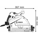 Bosch Cirkular/testera za uranjanje GKT 55 GCE + vođica (šina) FSN 1600 u L-Boxx koferu 0601675002