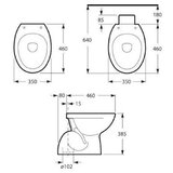 Roca wc školjka adele (odtok v tla) | Shoptok.si