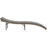  Ležaljka za sunčanje s jastukom bež 55 x 199 x 50 cm poliratan | shoptok.hr