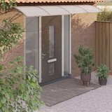 vidaXL Nadstrešek za vrata siv 400x100 cm polikarbonat | Shoptok.si