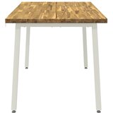  140 x 70 x 75 cm Čvrsto drvo akacije Prirodna i kava Pravokutni - Prirodno kava 140 x 70 x 75 cm Četvrtasto | shoptok.hr