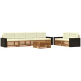 Set vanjskih sofa s jastukom 7 pcs Prirodna i krem Poliester | shoptok.hr