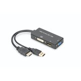 Digitus Adapter HDMI na DP/DVI/VGA 0.2m crni Cene