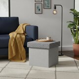 Mhome Zložljiv tabure s pokrovom 33x33xh33cm / siv / poliester, mdf, (5000199760) | Shoptok.si
